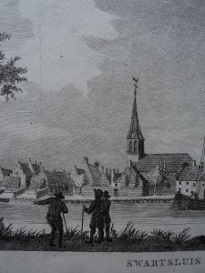 Zwartsluis kerk vanaf het water gezien