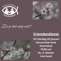 Vriendendienst 29 januari